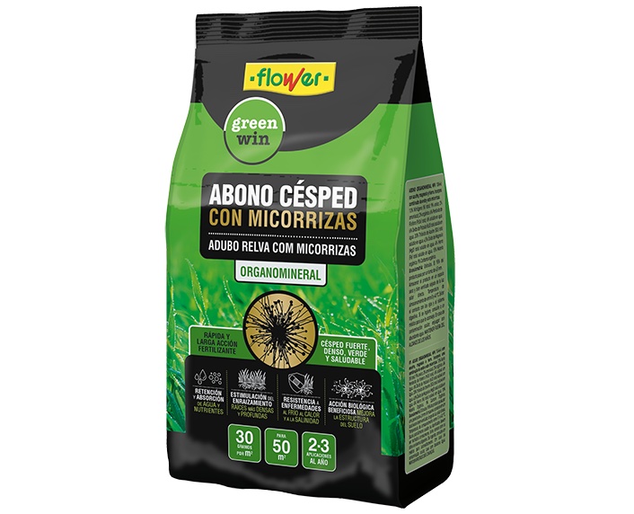 Abono organomineral con micorrizas para el césped 